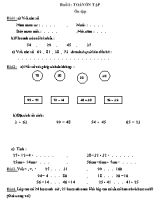 Ôn tập môn Toán hệ Lớp 1 lên Lớp 2